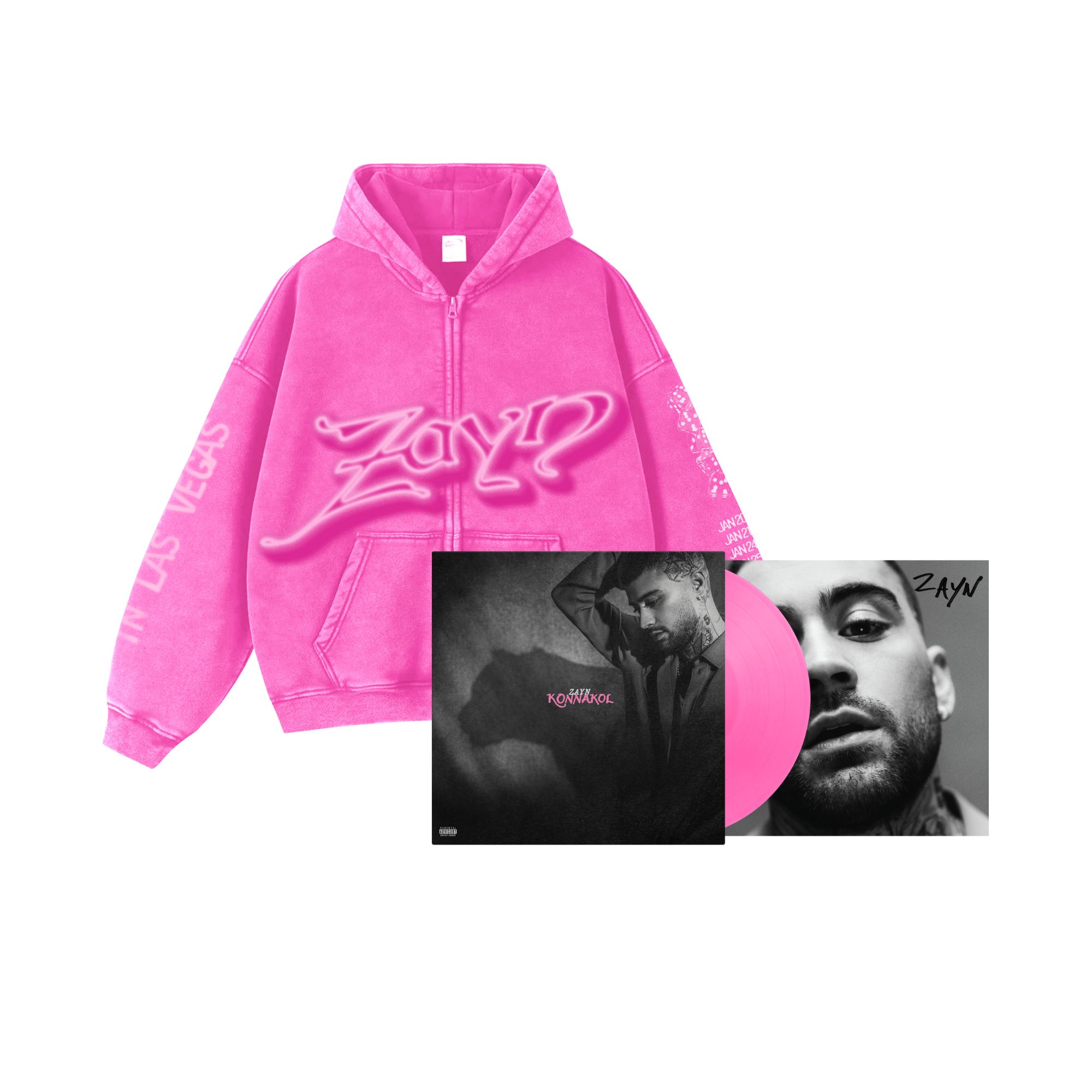KONNAKOL LIMITED EDITION LAS VEGAS PINK SIGNED VINYL + HOODIE FAN