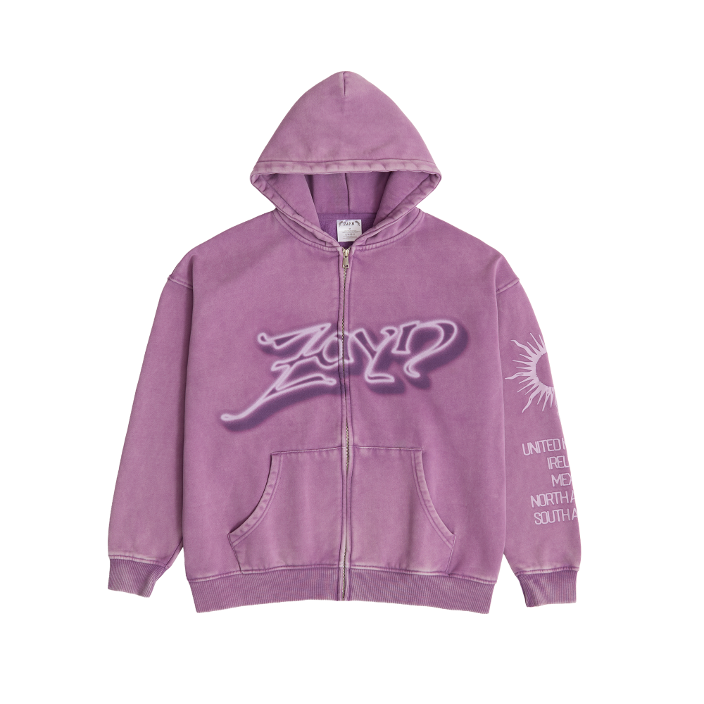KONNAKOL Purple Airbrush Hoodie Front