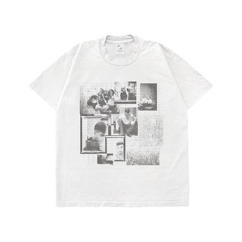 ROOM UNDER THE STAIRS TRACKLIST TEE - WHITE
