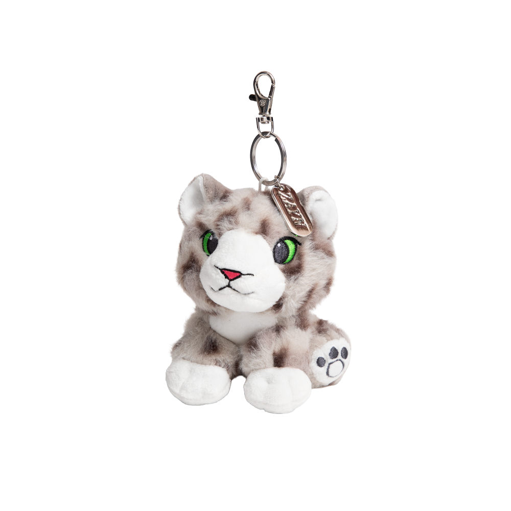 Snow Leopard Plushie Keychain