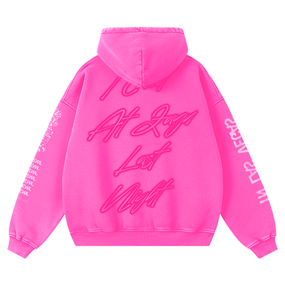 ZAYN AIRBRUSH PINK LAS VEGAS HOODIE BACK