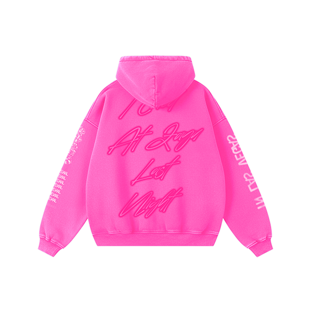 ZAYN AIRBRUSH PINK LAS VEGAS HOODIE BACK